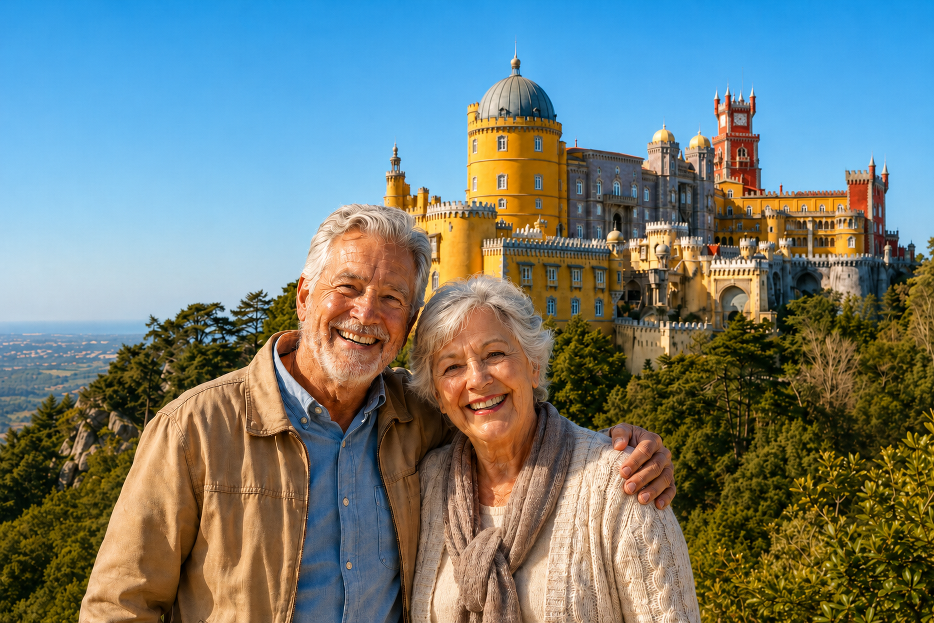 Visiting Pena Palace in Sintra with Seniors - Visitar el Palacio da Pena con personas mayores - Visitando o Palácio da Pena com Idosos - Den Pena-Palast mit Senioren besuchen