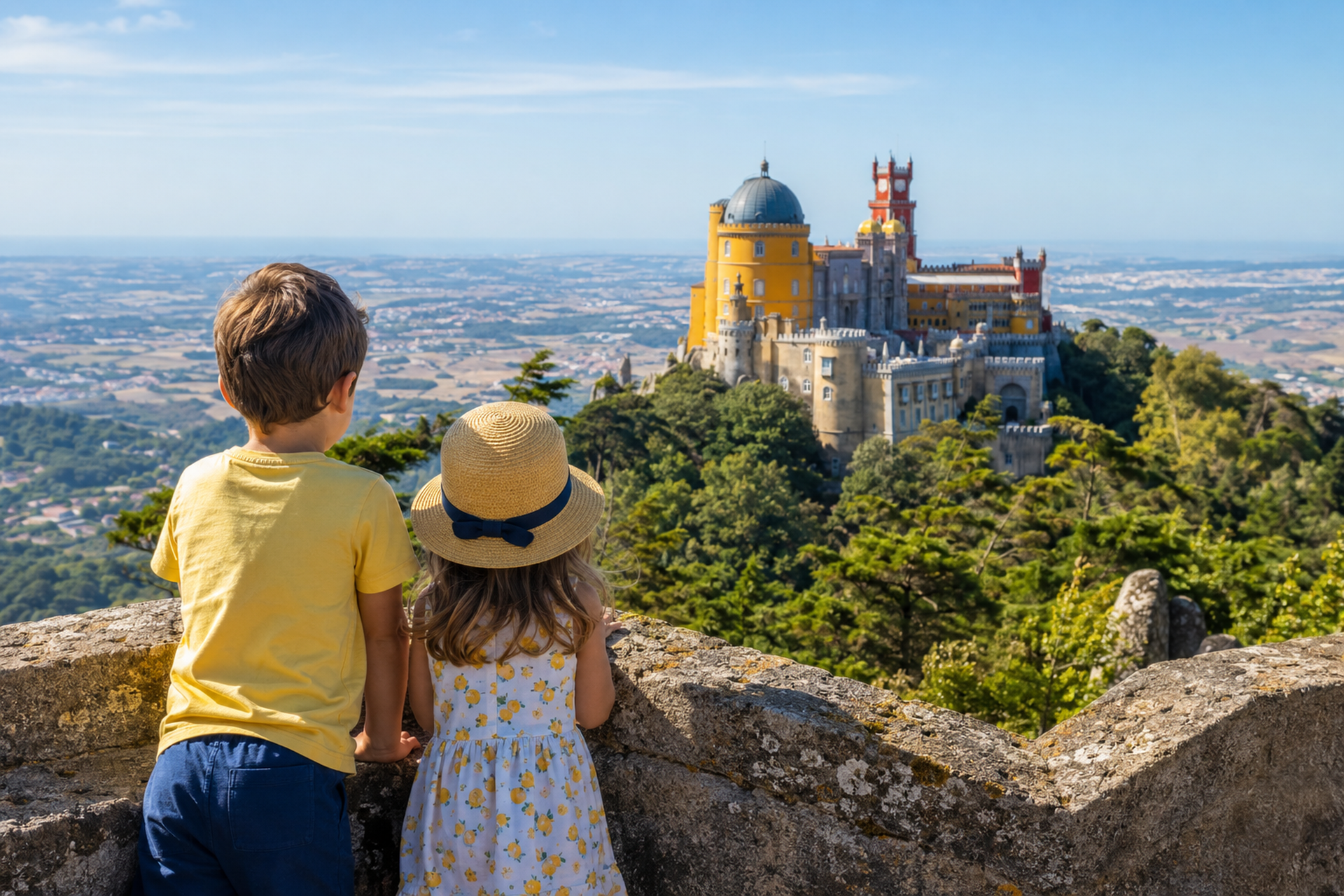 Visiting Pena Palace in Sintra with children - Visitar Palacio da Pena con niños - Visitar o Palácio da Pena com Crianças - Den Pena-Palast mit Kindern besuchen