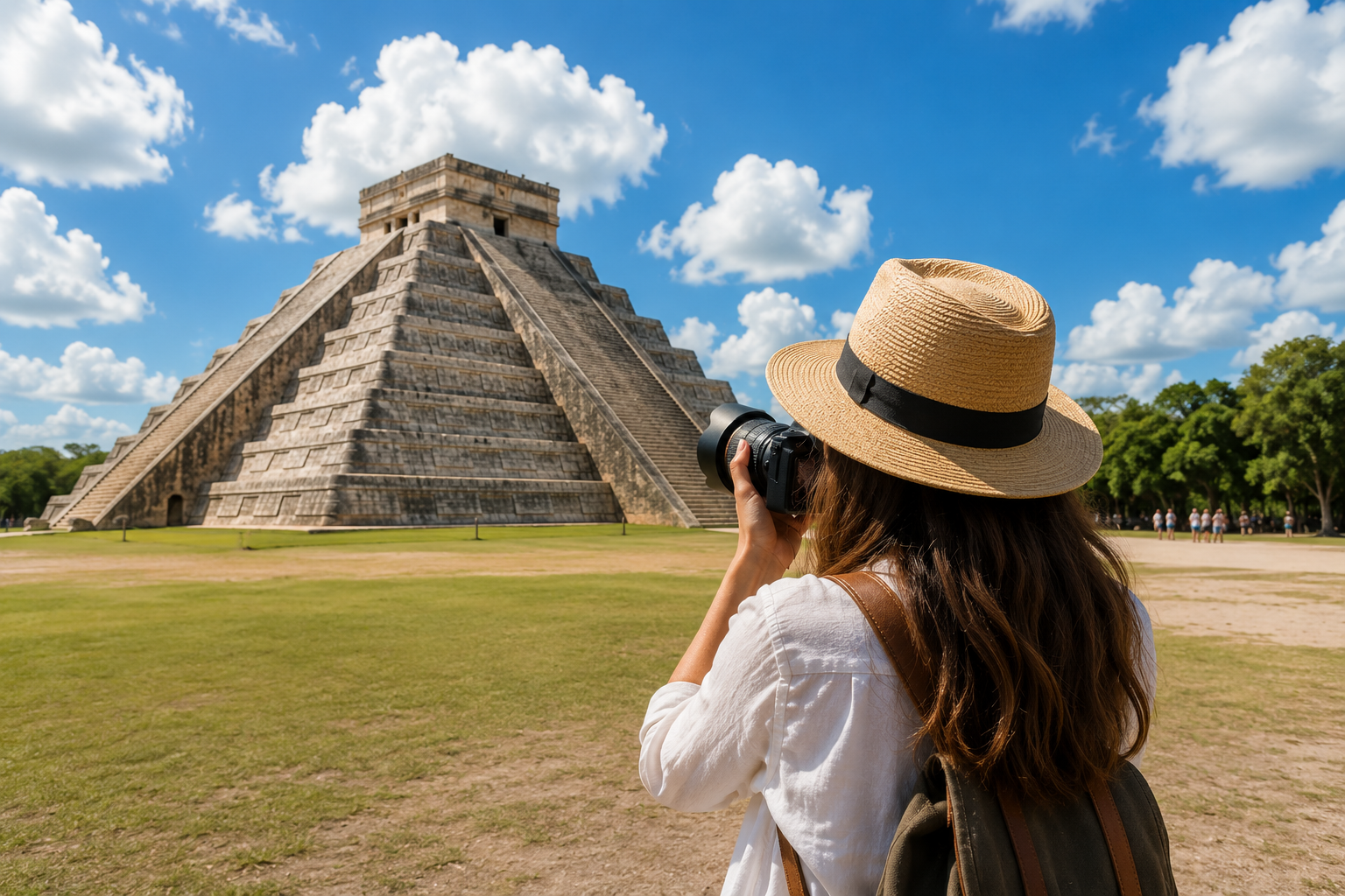 Take photos at Chichen Itza Mexico