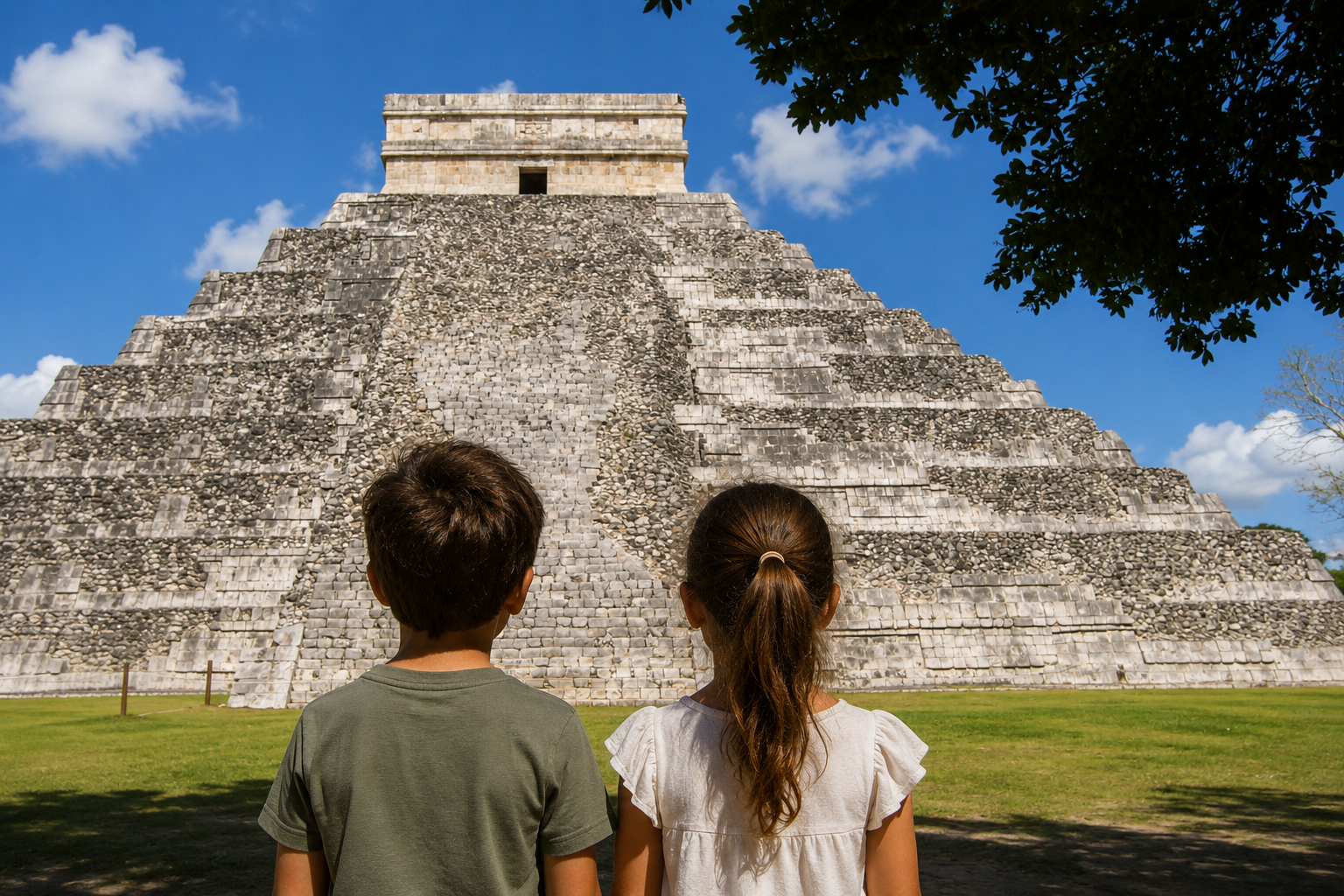 Visiting Chichen Itza in Mexico with Children